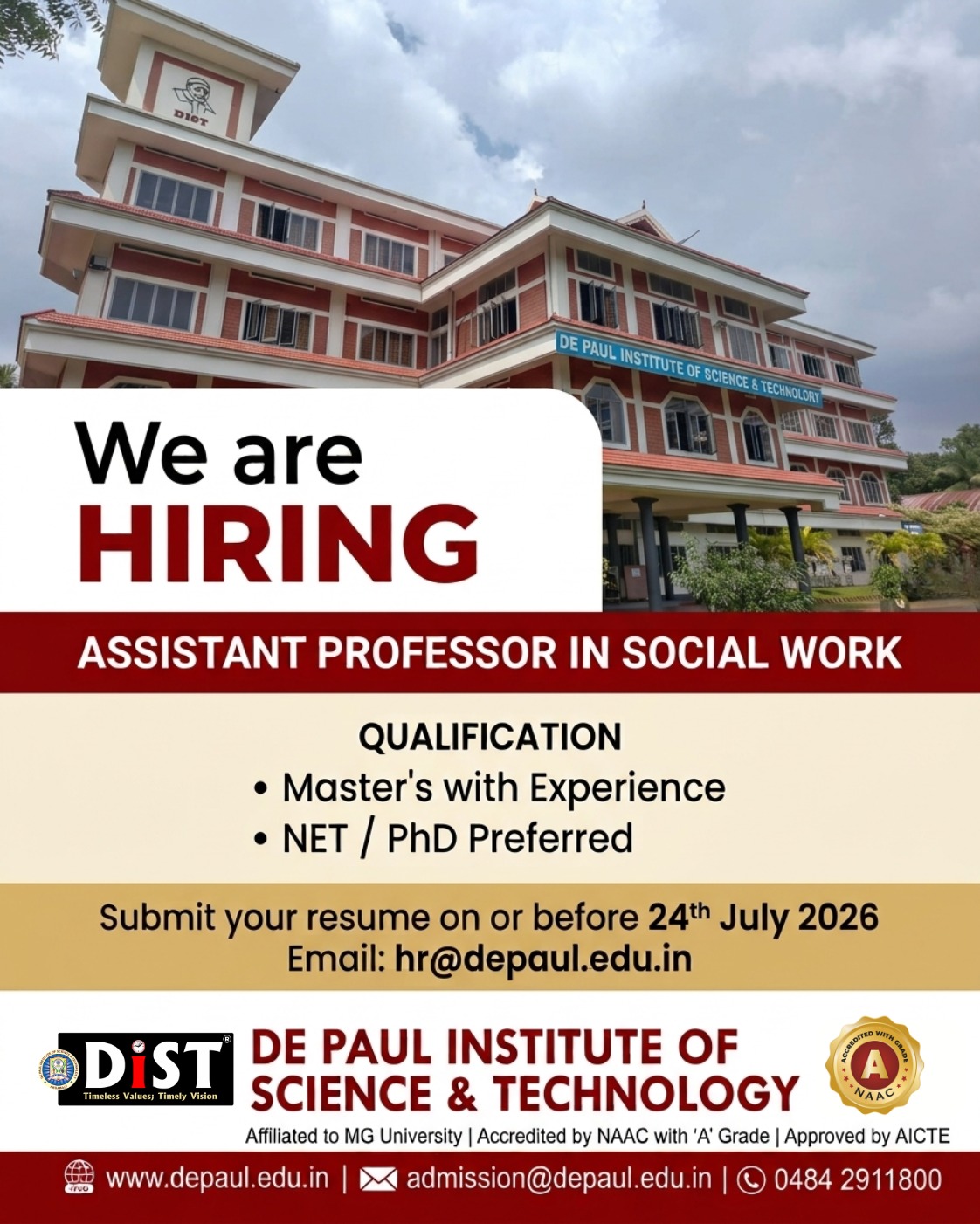 Hiring Asst. Prof Social Work