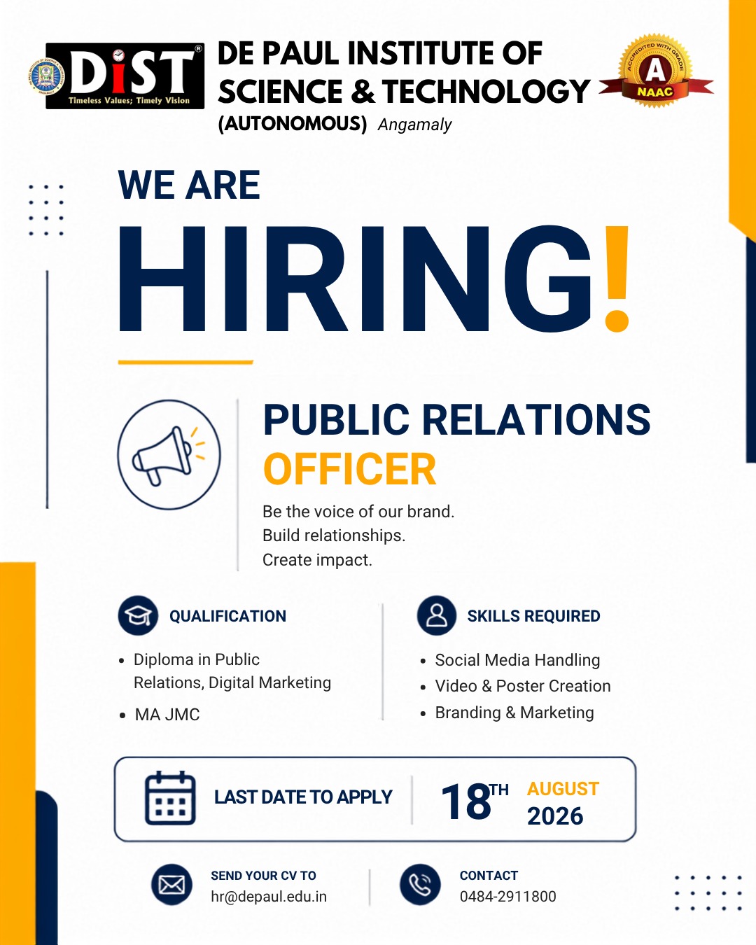 Hiring Public Relations Officer [PRO]