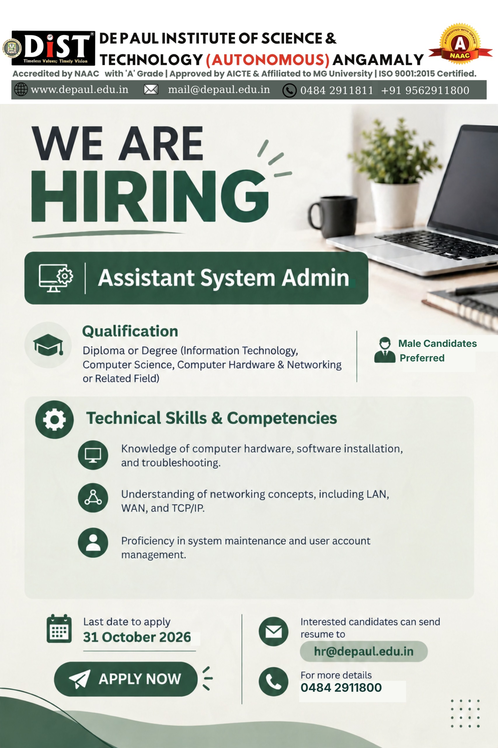 Assistant System Admin